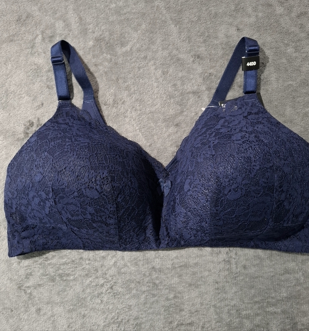 Torrid Curve 360 Blue Lace Bra Lightly Lined Wire Free Everyday Size 44 DD NWT